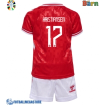 Fotballdrakt Barn Danmark Victor Kristiansen #17 Hjemmedraktsett EM 2024 Kortermet (+ Korte bukser)